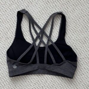 Lululemon Free To Be Serene Bra Heathered Grey size 4